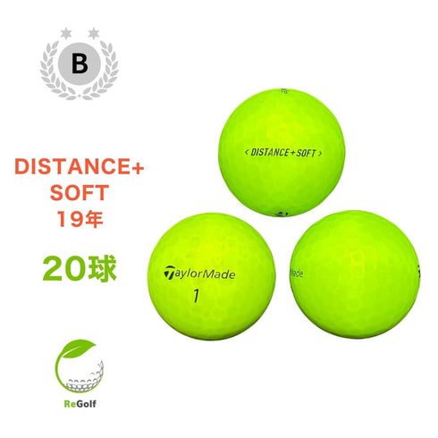【中古】 ロストボール テーラーメイド DISTANCE ディスタンス ソフト マット グリーン 2019年モデル 20球 Bランク ゴルフボール リゴルフ