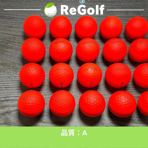 【中古】 ロストボール テーラーメイド DISTANCE ディスタンス ソフト マット レッド 2019年モデル 20球 Aランク ゴルフボール リゴルフ