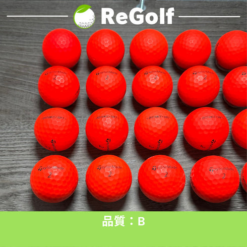 【中古】 ロストボール テーラーメイド DISTANCE ディスタンス ソフト マット レッド 2019年モデル20球 Bランク ゴルフボール リゴルフ