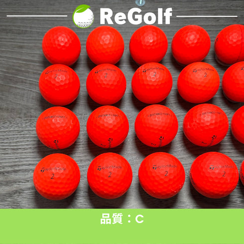 【中古】 ロストボール テーラーメイド DISTANCE ディスタンス ソフト レッド 2019年モデル 20球 Cランク ゴルフボール リゴルフ