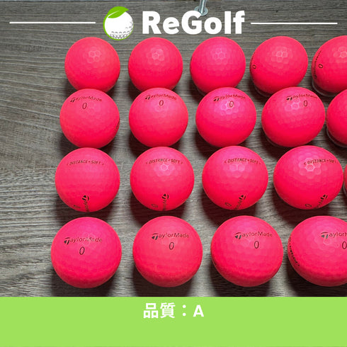 【中古】 ロストボール テーラーメイド DISTANCE ディスタンス ソフト マット ピンク 2019年モデル 20球 Aランク ゴルフボール リゴルフ