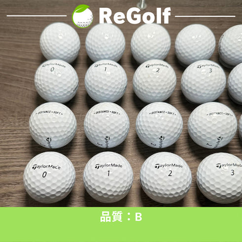 【中古】 ロストボール テーラーメイド DISTANCE ディスタンス ソフト ホワイト 2019年モデル 20球 Bランク ゴルフボール リゴルフ