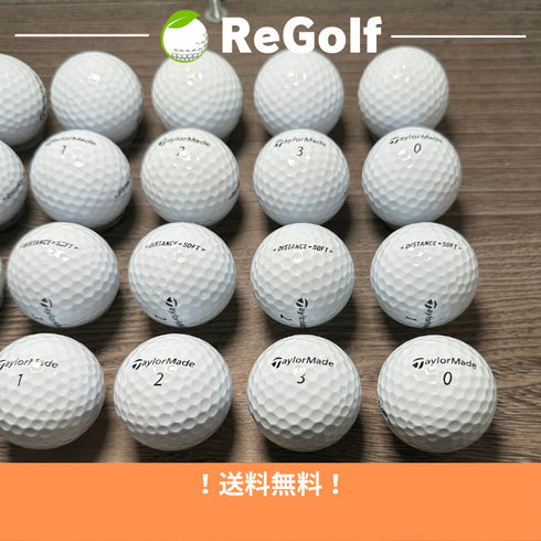 【中古】 ロストボール テーラーメイド DISTANCE ディスタンス ソフト ホワイト 2019年モデル 20球 Bランク ゴルフボール リゴルフ