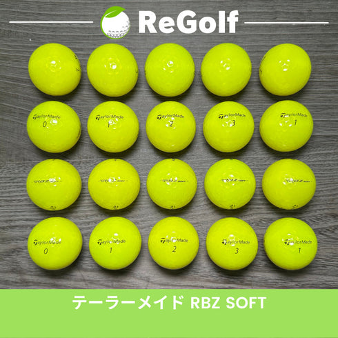 【中古】 ロストボール テーラーメイド RBZ SOFT ロケットボールズ ソフトボール イエロー 20球 ABランク ゴルフボール リゴルフ