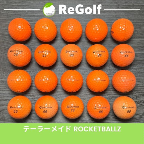 【中古】 ロストボール テーラーメイド ロケットボールズ オレンジ 20球 ACランク ゴルフボール リゴルフ