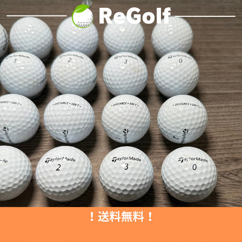 【中古】 ロストボール テーラーメイド DISTANCE ディスタンス ソフト ホワイト 2019年モデル 20球 Cランク ゴルフボール リゴルフ