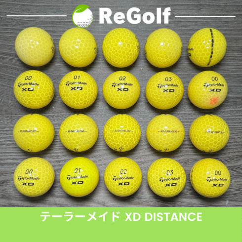 【中古】 ロストボール テーラーメイド XD ディスタンス イエロー 20球 ACランク ゴルフボール リゴルフ