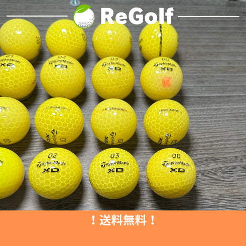 【中古】 ロストボール テーラーメイド XD ディスタンス イエロー 20球 ACランク ゴルフボール リゴルフ