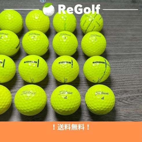 【中古】 ロストボール タイトリスト ツアーソフト イエロー 2020年モデル 20球 Cランク ゴルフボール リゴルフ