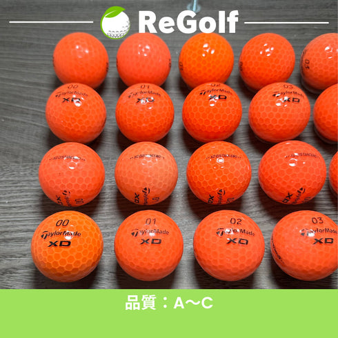 【中古】 ロストボール テーラーメイド XD ディスタンス 80 オレンジ 20球 ACランク ゴルフボール リゴルフ