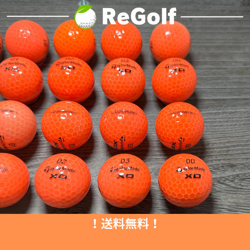 【中古】 ロストボール テーラーメイド XD ディスタンス 80 オレンジ 20球 ACランク ゴルフボール リゴルフ
