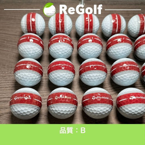 【中古】 ロストボール テーラーメイド ツアーレスポンス ストライプ ボルドー 2022年モデル 20球 Bランク ゴルフボール リゴルフ