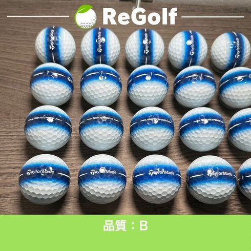【中古】 ロストボール テーラーメイド ツアーレスポンス ストライプ ブルー 2022年モデル 20球 Bランク ゴルフボール リゴルフ