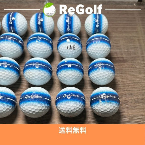 【中古】 ロストボール テーラーメイド ツアーレスポンス ストライプ ブルー 2022年モデル 20球 Cランク ゴルフボール リゴルフ