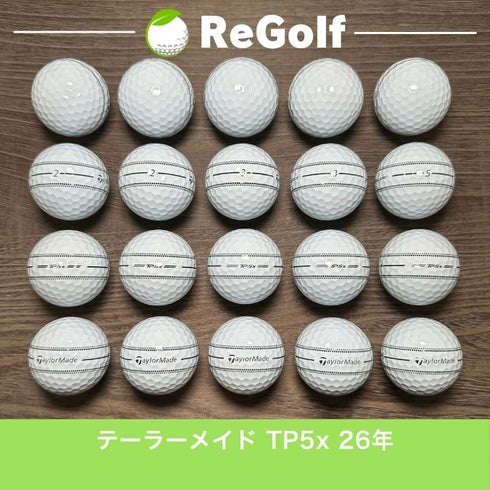 ロストボール テーラーメイド TP5x ストライプ ホワイト 2026年モデル 20球 Aランク ゴルフボール
