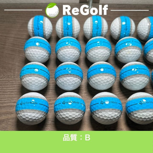 【中古】 ロストボール テーラーメイド ツアーレスポンス ストライプ ブルー 2024年モデル 20球 Bランク ゴルフボール リゴルフ