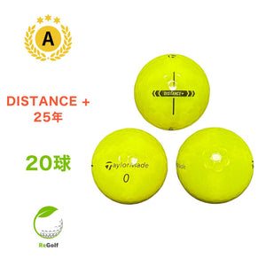 【中古】 ロストボール テーラーメイド DISTANCE + ディスタンス プラス イエロー 2025年モデル 20球 Aランク ゴルフボール リゴルフ