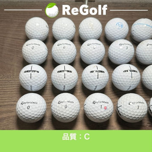 【中古】 ロストボール テーラーメイド DISTANCE + ディスタンス プラス ホワイト 2025年モデル 20球 Cランク ゴルフボール リゴルフ