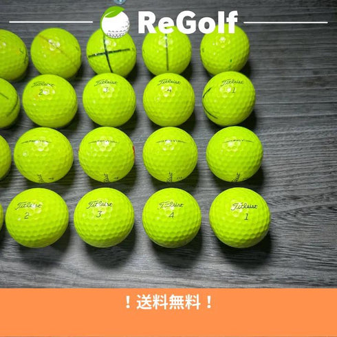 【中古】 ロストボール タイトリスト Pro V1 イエロー 2019年モデル 20球 Cランク ゴルフボール リゴルフ