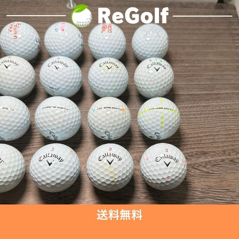 【中古】 ロストボール キャロウェイ クロムソフト 2024年 ホワイト 20球 Cランク ゴルフボール リゴルフ