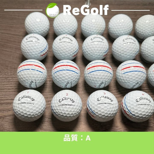 【中古】 ロストボール キャロウェイ クロムソフト トリプルトラック ホワイト 2024年モデル 20球 Aランク ゴルフボール リゴルフ
