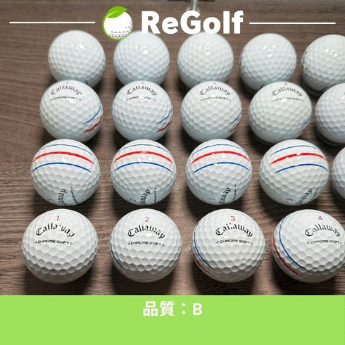 【中古】 ロストボール キャロウェイ クロムソフト トリプルトラック ホワイト 2024年モデル 20球 Bランク ゴルフボール リゴルフ