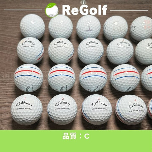 【中古】 ロストボール キャロウェイ クロムソフト トリプルトラック ホワイト 2024年モデル 20球 Cランク ゴルフボール リゴルフ