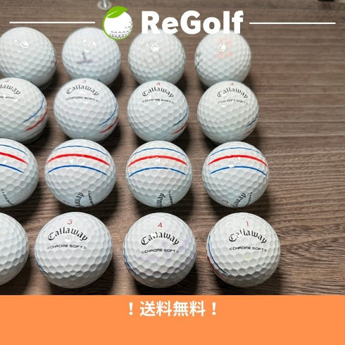 【中古】 ロストボール キャロウェイ クロムソフト トリプルトラック ホワイト 2024年モデル 20球 Cランク ゴルフボール リゴルフ