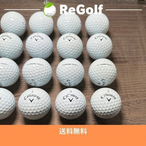 【中古】 ロストボール キャロウェイ クロムソフト ホワイト 2024年モデル 20球 Bランク ゴルフボール リゴルフ