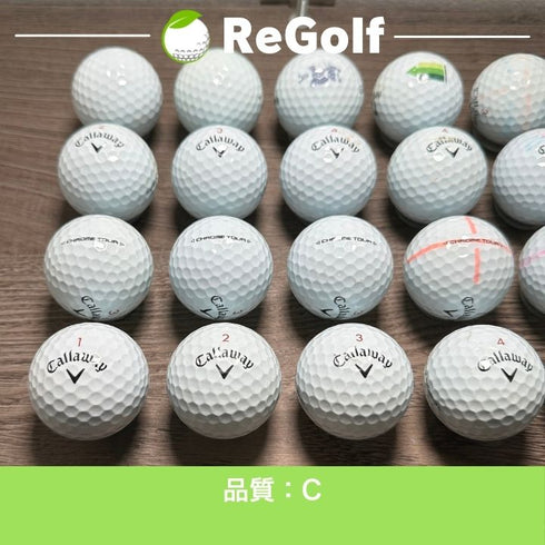【中古】 ロストボール キャロウェイ クロムツアー ホワイト 2024年モデル 20球 Cランク ゴルフボール リゴルフ