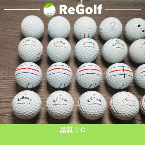 【中古】 ロストボール キャロウェイ クロムツアー トリプルトラック ホワイト 2024年モデル 20球 Cランク ゴルフボール リゴルフ