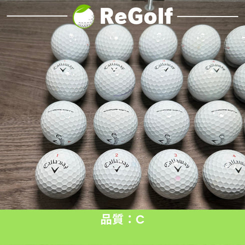 【中古】 ロストボール キャロウェイ クロムソフト ホワイト 2022年モデル 20球 Cランク ゴルフボール リゴルフ