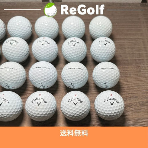 【中古】 ロストボール キャロウェイ クロムツアー X トリプルトラック ホワイト 2024年モデル 20球 Aランク ゴルフボール リゴルフ