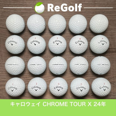 【中古】 ロストボール キャロウェイ クロムツアー X ホワイト 2024年モデル 20球 Bランク ゴルフボール リゴルフ