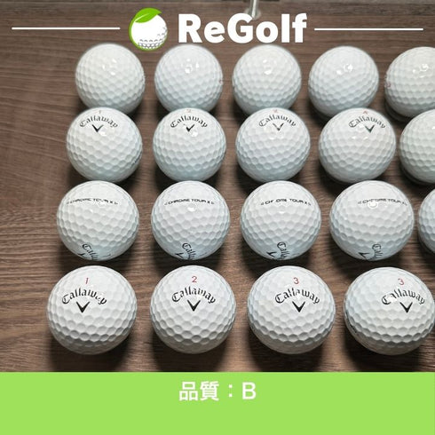 【中古】 ロストボール キャロウェイ クロムツアー X ホワイト 2024年モデル 20球 Bランク ゴルフボール リゴルフ