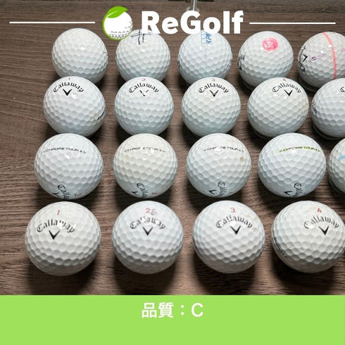 【中古】 ロストボール キャロウェイ クロムツアー X ホワイト 2024年モデル 20球 Cランク ゴルフボール リゴルフ