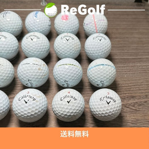 【中古】 ロストボール キャロウェイ クロムツアー X ホワイト 2024年モデル 20球 Cランク ゴルフボール リゴルフ