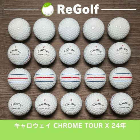 【中古】 ロストボール キャロウェイ クロムツアー X トリプルトラック ホワイト 2024年モデル 20球 Aランク ゴルフボール リゴルフ