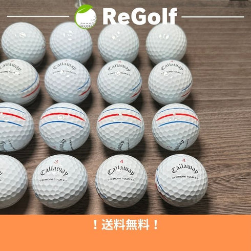 【中古】 ロストボール キャロウェイ クロムツアー X トリプルトラック ホワイト 2024年モデル 20球 Aランク ゴルフボール リゴルフ