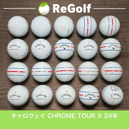 【中古】 ロストボール キャロウェイ クロムツアー X トリプルトラック ホワイト 2024年モデル 20球 ぉ試ランク ゴルフボール リゴルフ