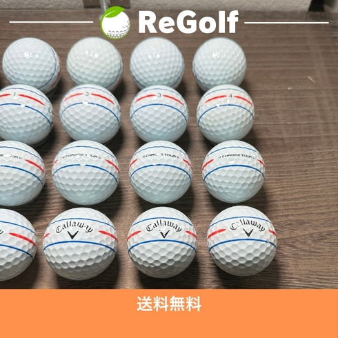 【中古】 ロストボール キャロウェイ クロムツアー 360° トリプルトラック 2024年モデル 白 20球 Bランク ゴルフボール リゴルフ