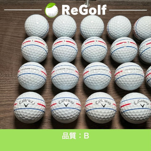 【中古】 ロストボール キャロウェイ クロムツアー X 360° トリプルトラック 2024年モデル 白 20球 Bランク ゴルフボール リゴルフ