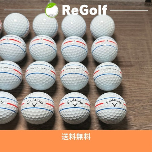【中古】 ロストボール キャロウェイ クロムツアー X 360° トリプルトラック 2024年モデル 白 20球 Bランク ゴルフボール リゴルフ