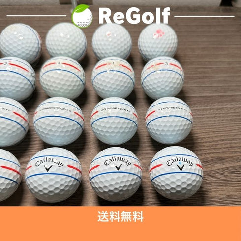 【中古】 ロストボール キャロウェイ クロムツアー X 360° トリプルトラック 2024年モデル 白 20球 Cランク ゴルフボール リゴルフ