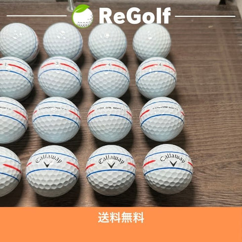 【中古】 ロストボール キャロウェイ クロムソフト 360° トリプルトラック 2024年モデル 白 20球 Bランク ゴルフボール リゴルフ