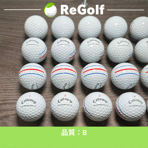 【中古】 ロストボール キャロウェイ クロムソフト トリプルトラック ホワイト 2022年モデル 20球 Bランク ゴルフボール リゴルフ