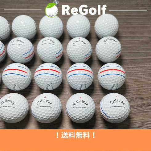 【中古】 ロストボール キャロウェイ クロムソフト トリプルトラック ホワイト 2022年モデル 20球 Bランク ゴルフボール リゴルフ