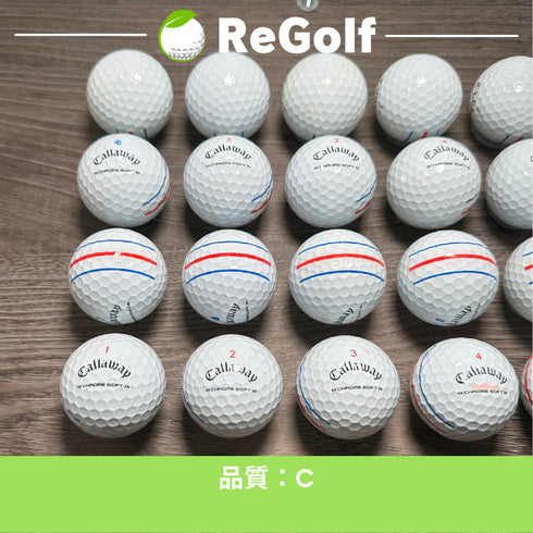 【中古】 ロストボール キャロウェイ クロムソフト トリプルトラック ホワイト 2022年モデル 20球 Cランク ゴルフボール リゴルフ