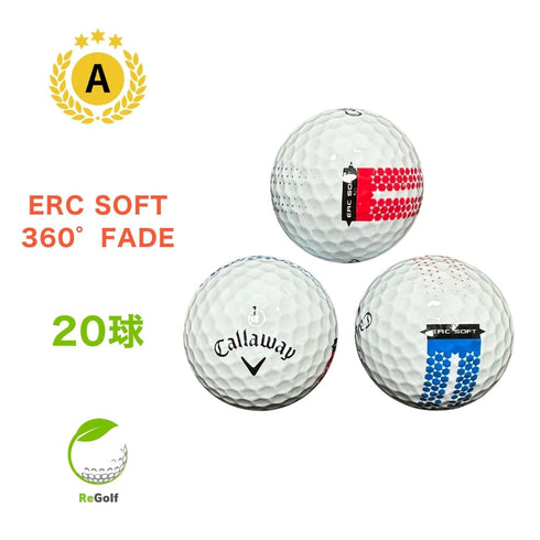 【中古】 ロストボール キャロウェイ ERC SOFT 360° FADE トリプルトラック 2023年モデル 20球 Aランク ゴルフボール リゴルフ