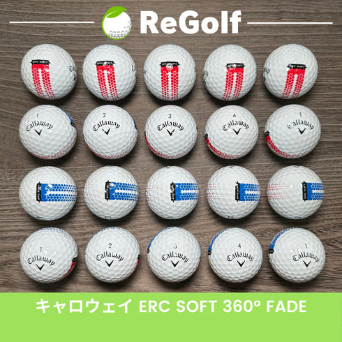 【中古】 ロストボール キャロウェイ ERC SOFT 360° FADE トリプルトラック 2023年モデル 20球 Aランク ゴルフボール リゴルフ